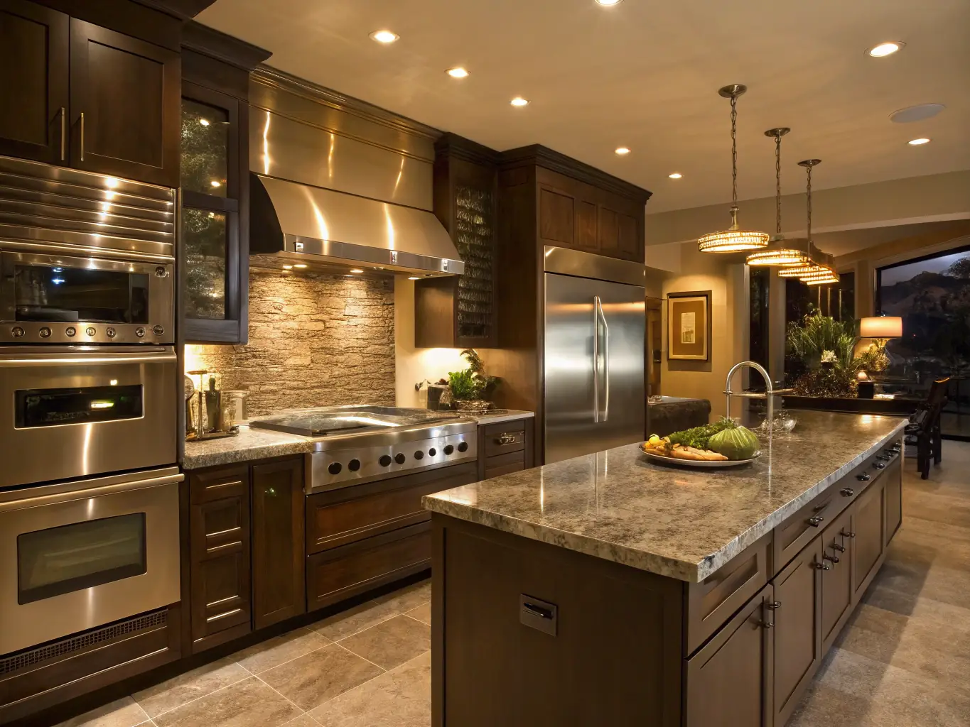 A beautifully remodeled kitchen interior, showcasing modern design and high-quality finishes, with natural light streaming in.